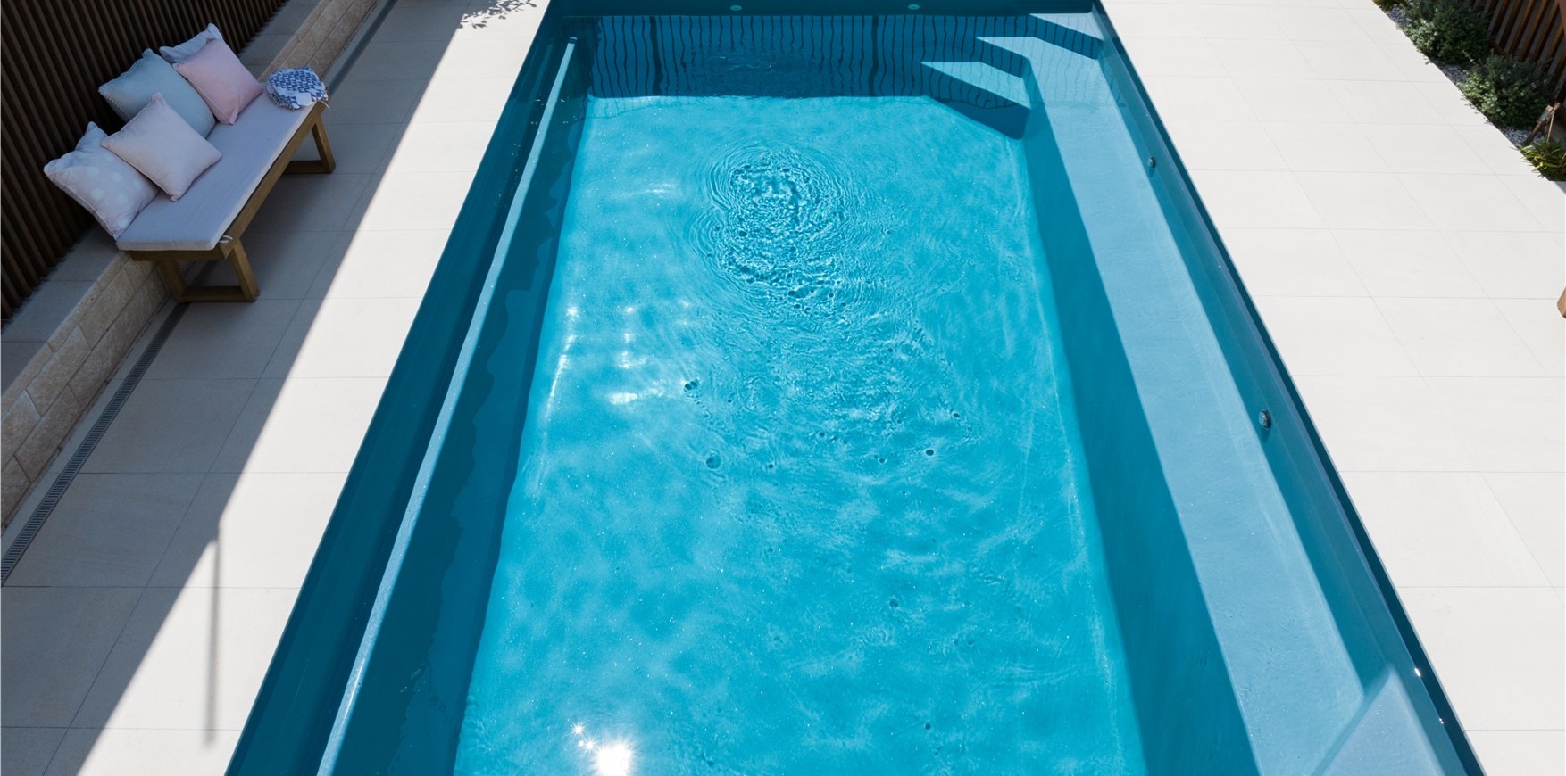 Brampton pool viewed along its full length